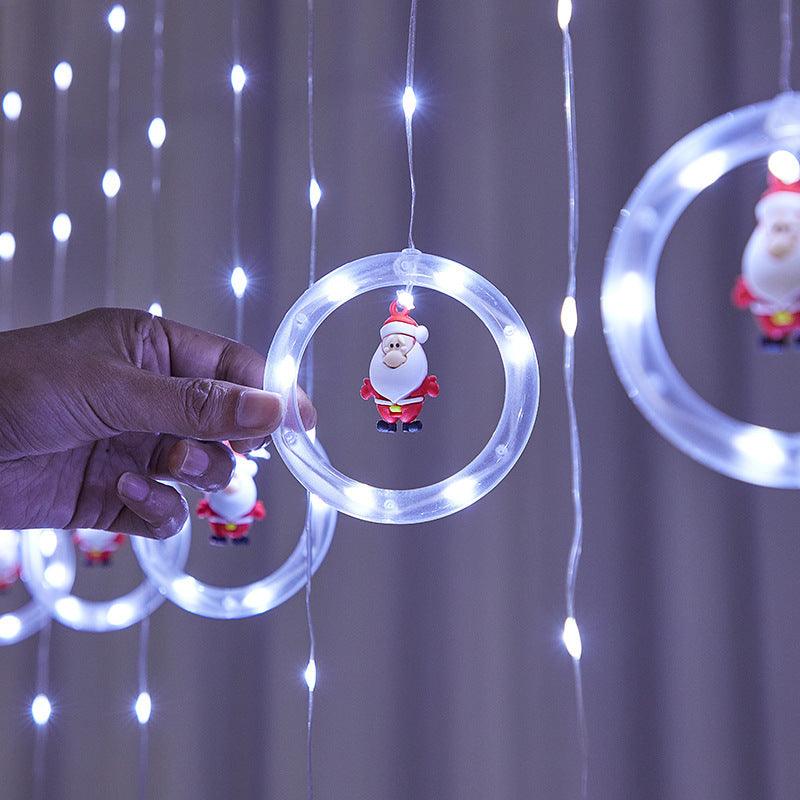 Led Christmas Curtain Lamp String Bedroom Holiday Decoration Wishing Ball Ring Remote Control Snowman Christmas Tree Led Lamp - MyStoreLiving