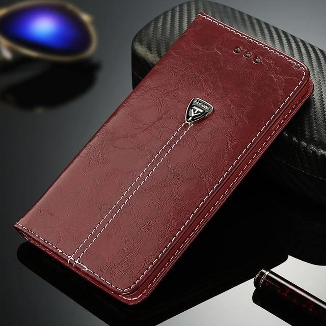 Flip Leather Phone Case Wallet Card Slots Cases Cover - MY STORE LIVING