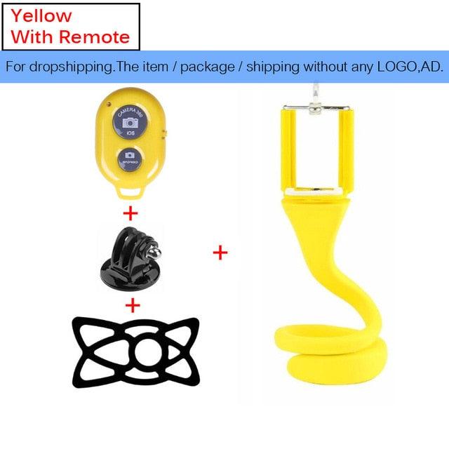 Multifunctional Selfie Stick-Silicone Wireless Remote Control -360 Degrees Flexible Phone Holder - MyStoreLiving