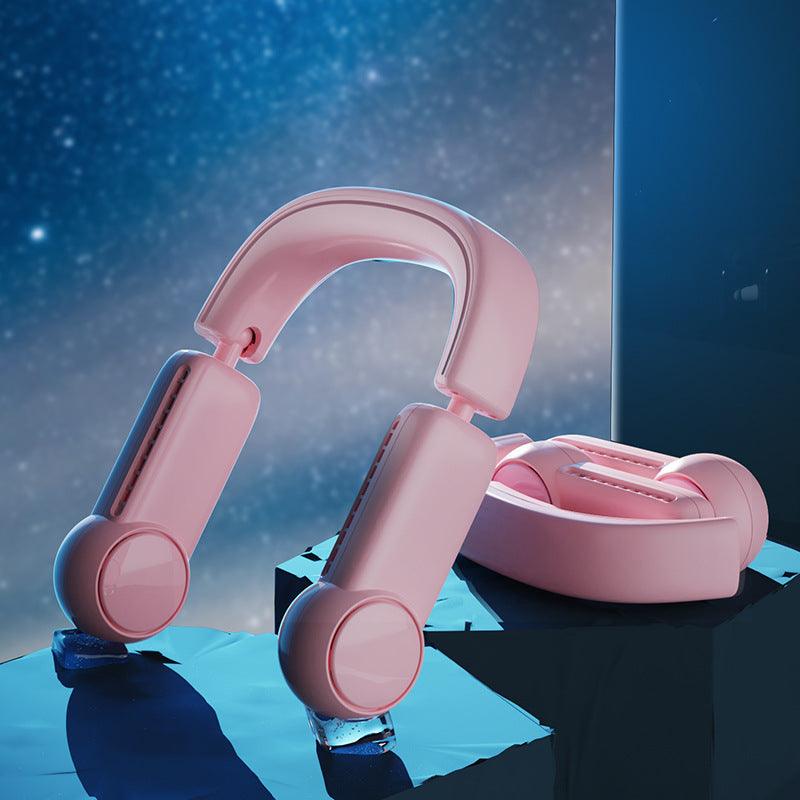 New Hanging Neck Fan Can Accommodate Hand-Held USB Mini Fan Without Leaf Lazy Cooling Hanging Neck Fan - MyStoreLiving