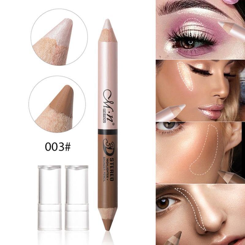 Concealer Pen Houten Handvat Zachte Gezichtscrème Waterdicht Contour Beige Fleuren Pen Kleur Natuurlijke Double Head TSLM2 - MY STORE LIVING