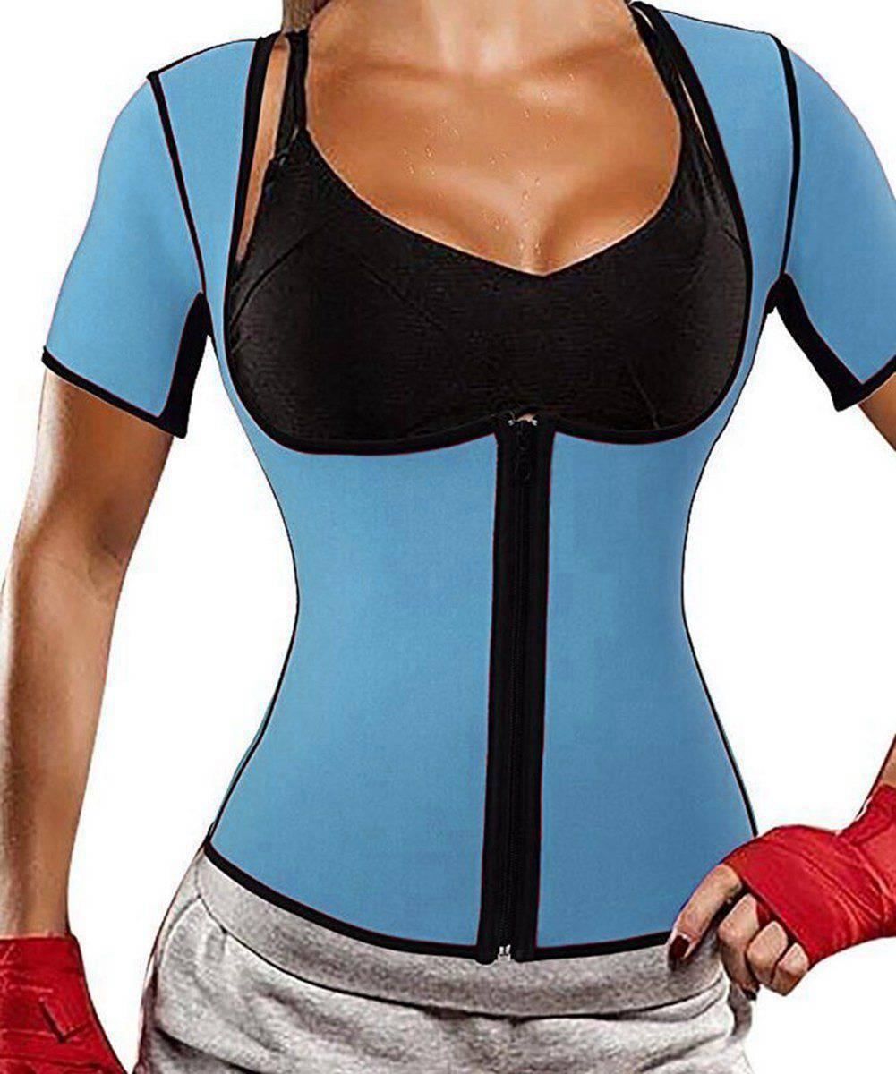 Women Sauna Body Shaper Sweat Suit Sleeve Spa Cami Hot Neoprene Slimming Workout - MY STORE LIVING