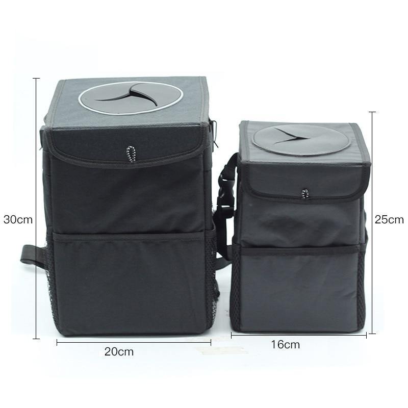 Car Trash Bag Hanging for Headrest with 3 Storage Pockets - MY STORE LIVING