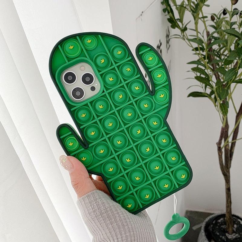Fashion Rainbow Silicone Phone Case Reliver Stress Toys Bubble Cover - MyStoreLiving