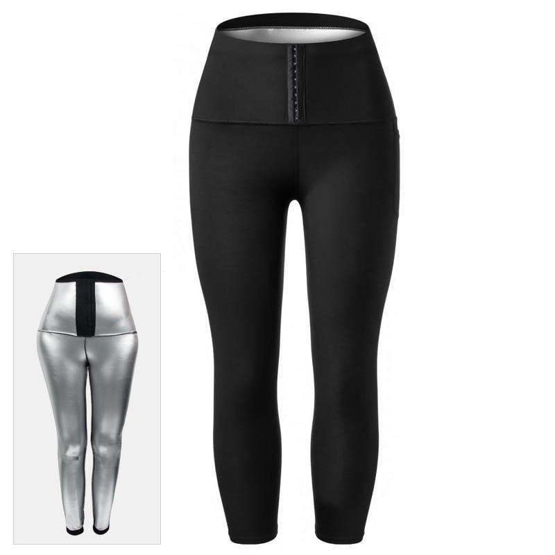 Newest Women Silver Coating Hot Sweat Body Shaper Waist Trainer Slimming Pants - MY STORE LIVING