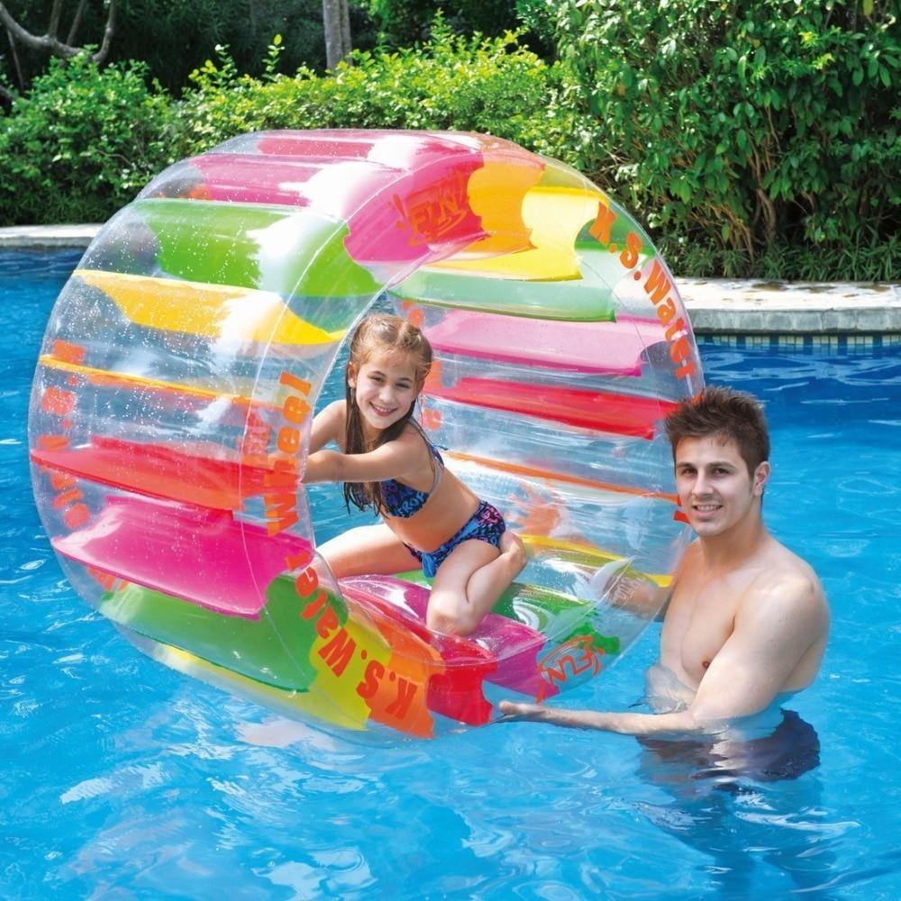 Inflatable Water Wheel Roller Float Multifunctional Water Wheel Toy for Children - MY STORE LIVING