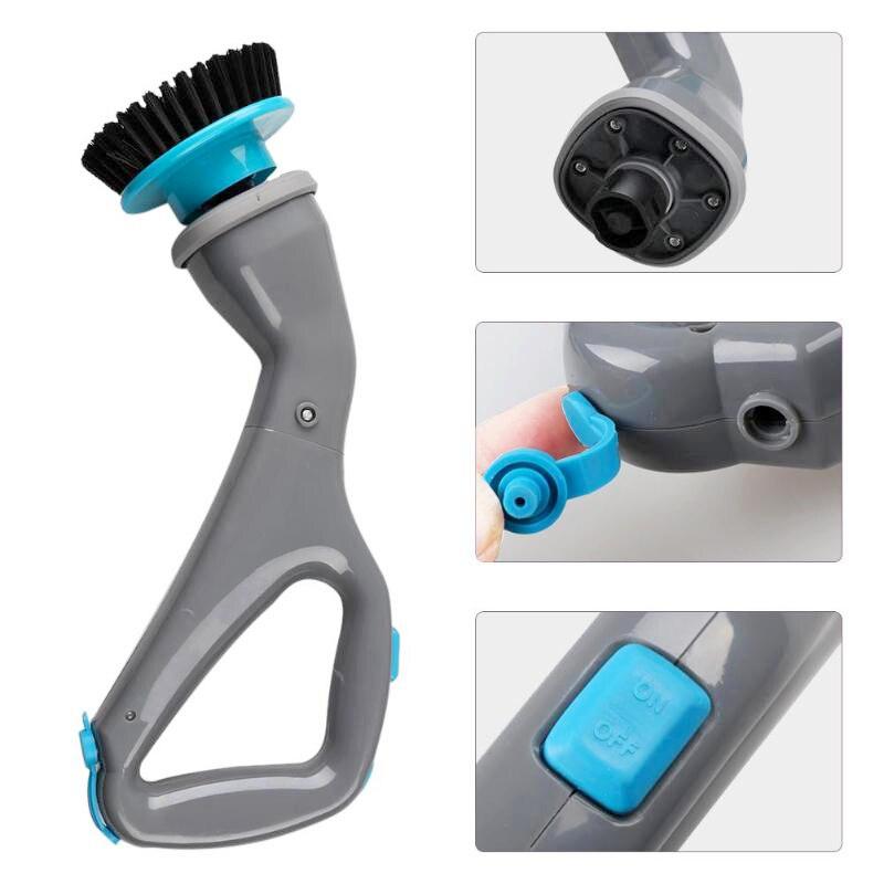 360 Degree Electric Cleaning Brush, Handheld Electric Spin Power Scrubber Cordless Lightweight with ?4 Brush Heads High Rotation Bathroom Cleaner Home Cleaning Tools - MyStoreLiving