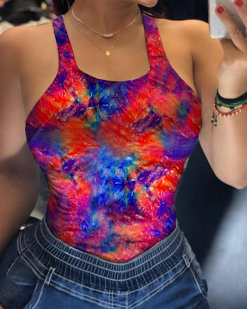 U Neck Multi Print Shirt - MyStoreLiving