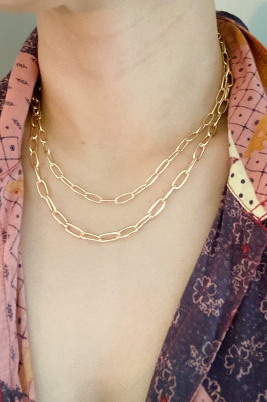 DoubleTheGoldChainLinkNecklace