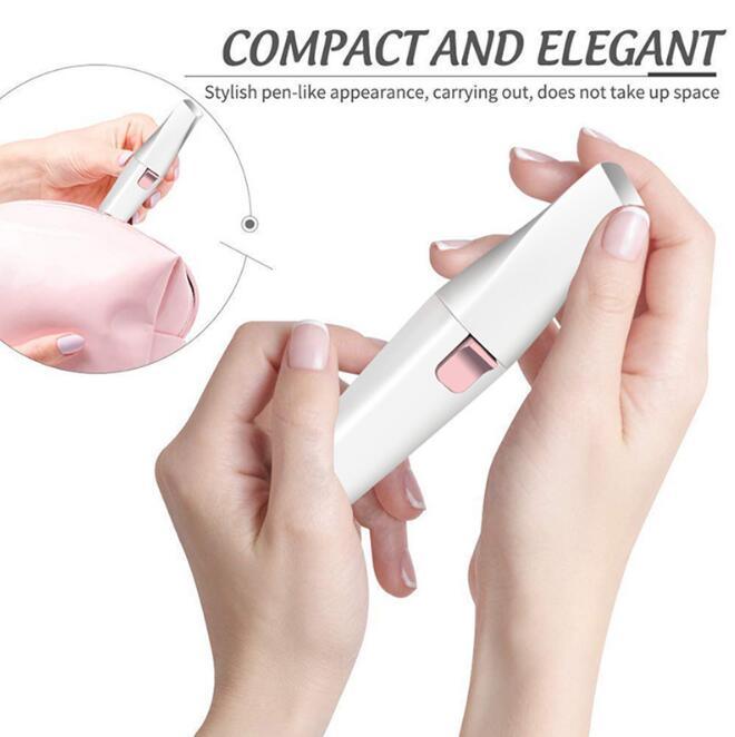 2 IN 1 Lady Epilators Electric Eyebrow Trimmer USB Rechargeable Hair Removal Shaver with Light Lipstick - MyStoreLiving
