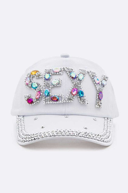 Crystal SEXY Embelished Fashion Denim Cap