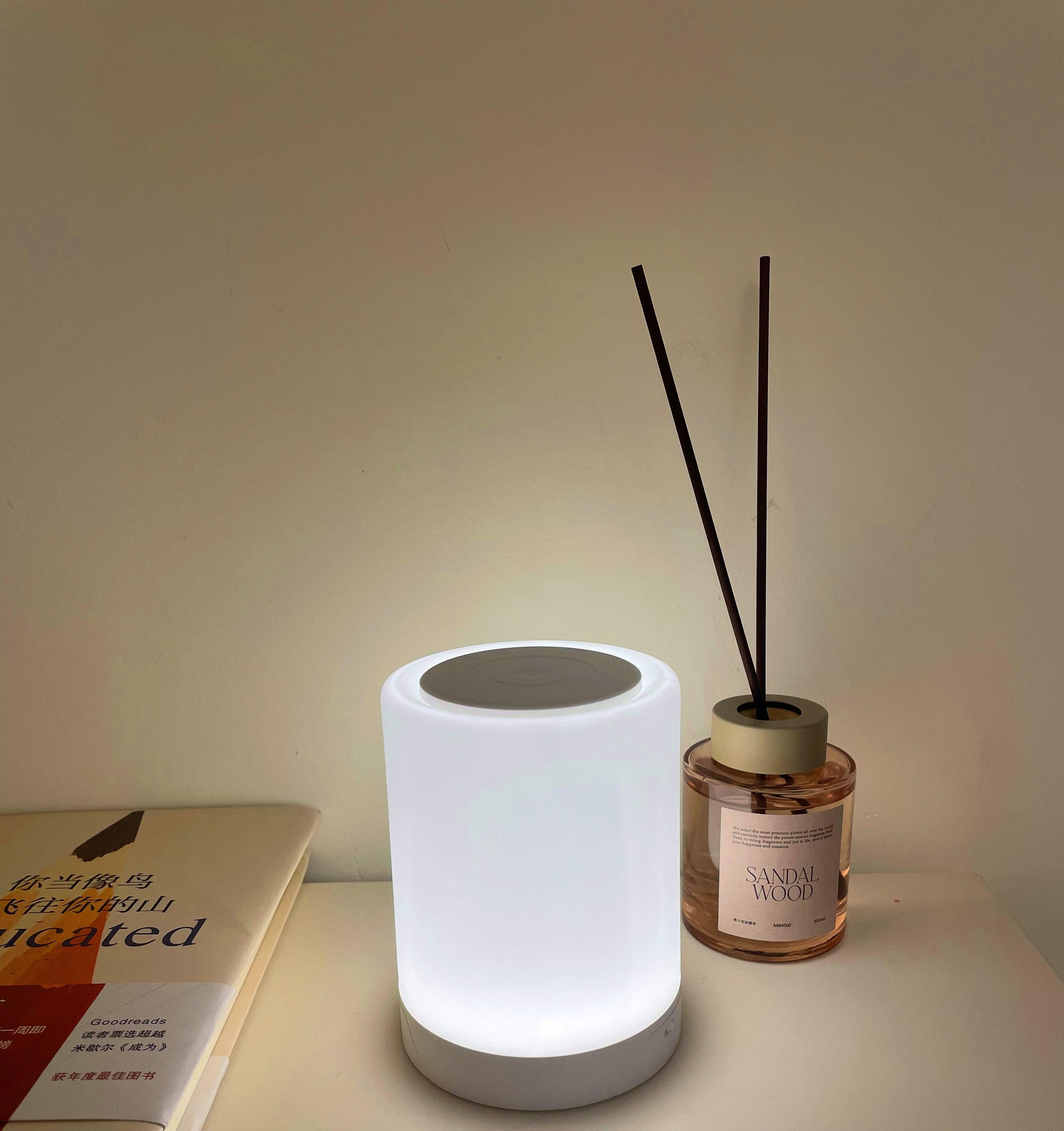New Touch Desktop Color Ring Colorful Creative Wood Grain Charging Night Light Shooting Light Atmosphere - MyStoreLiving