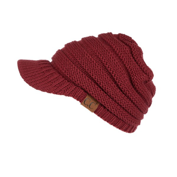 CC Brimmed Bun Beanie