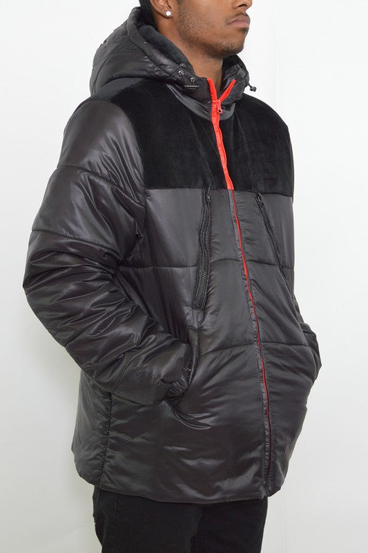 MENS PADDED BUFFLE PUFFER JACKET