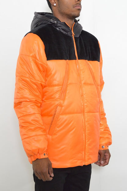 MENS PADDED BUFFLE PUFFER JACKET