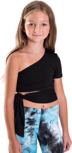 Kids One Shoulder Tie Side Top