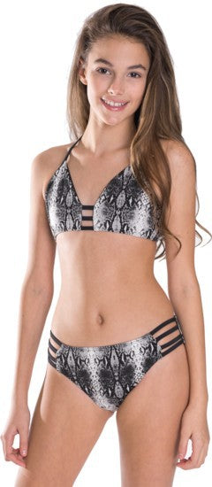 Girl's Snakeskin Ladder Two Piece Bathing Suit