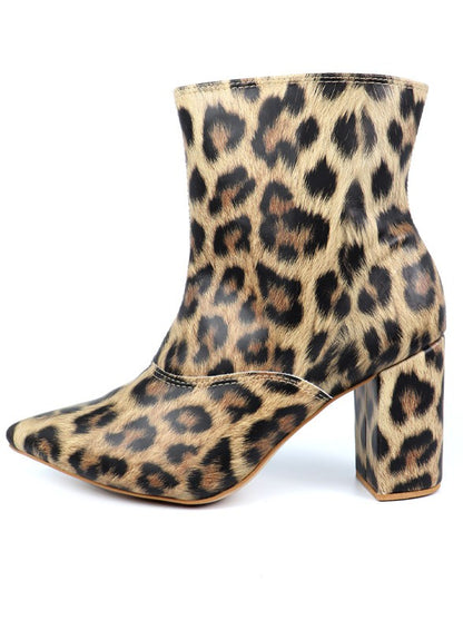 Pointed Toe Bootie with a Block Heel