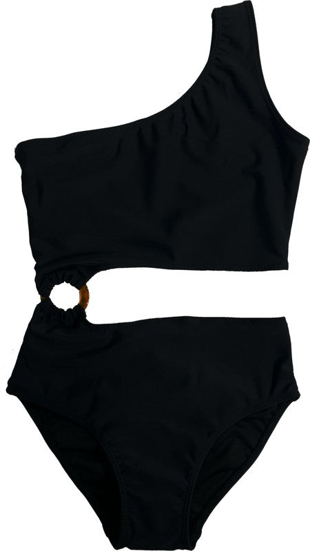 Girl's  Ring Monokini One Piece Bathing Suit