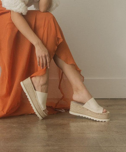 OASIS SOCIETY Ivy - Espadrille Platform Slide - MyStoreLiving