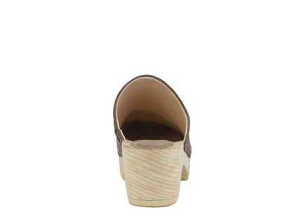 RAG & CO DARCIE TAUPE Suede Clogs