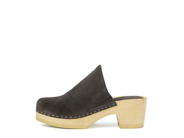 RAG & CO DARCIE TAUPE Suede Clogs