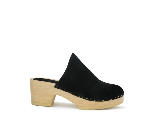 RAG & CO DARCIE TAUPE Suede Clogs