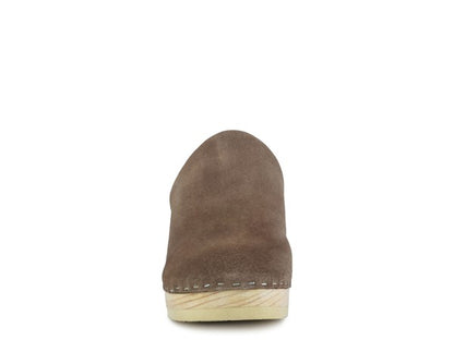 RAG & CO DARCIE TAUPE Suede Clogs