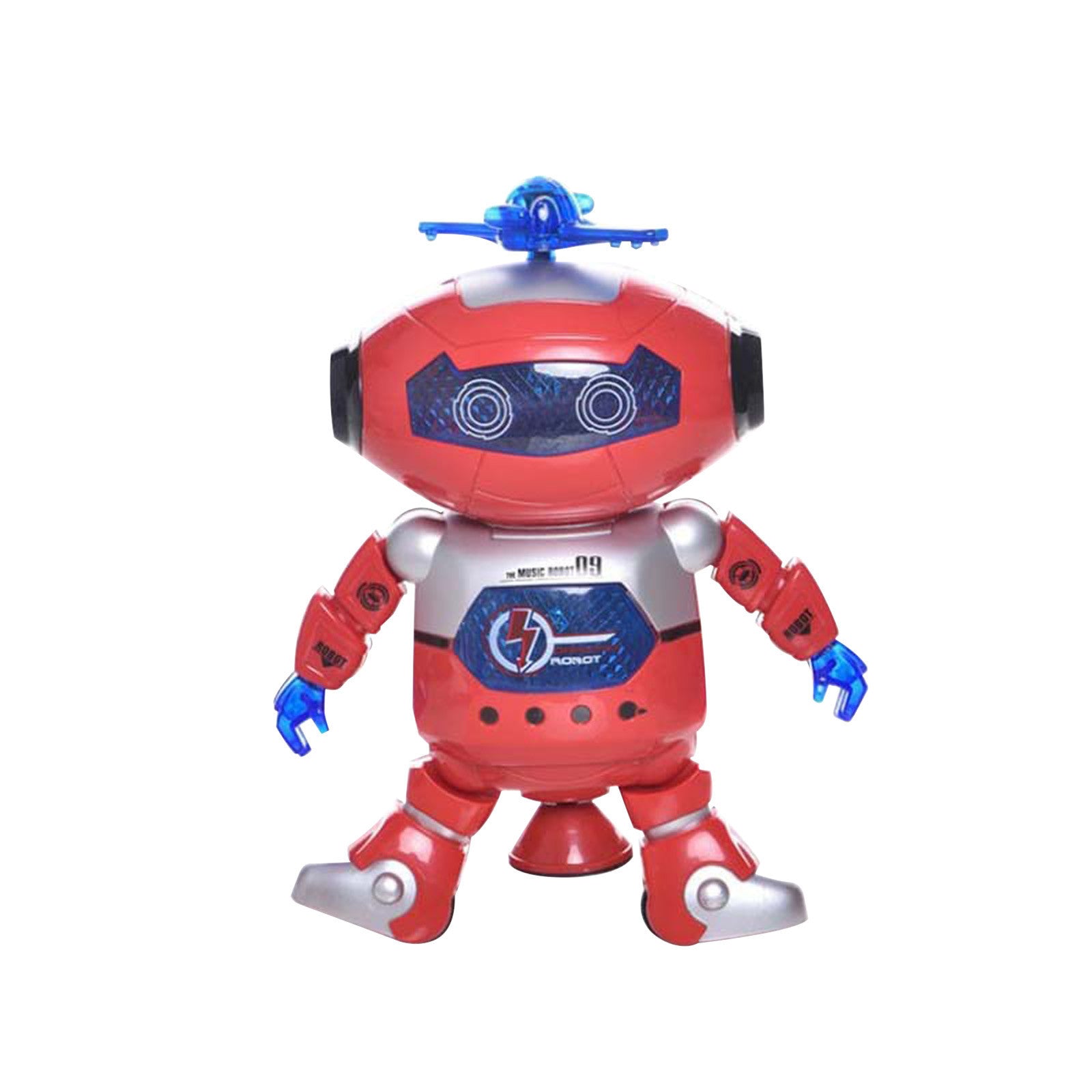 Colorful, luminous, revolving, dancing robot