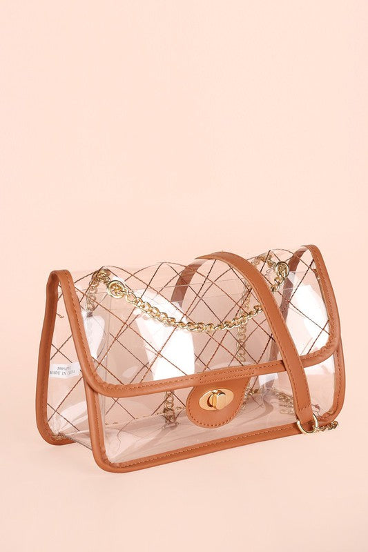 High Quality Quilted Clear PVC Bag