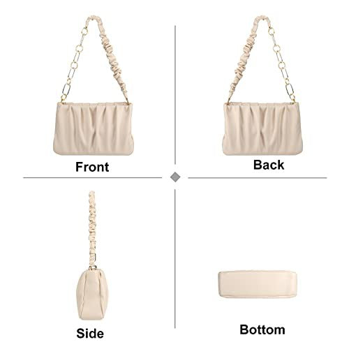 Small Ruched Bag for Women Soft cloudy purse