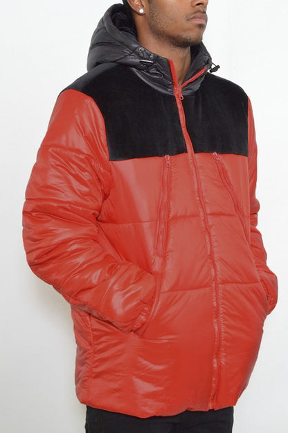 MENS PADDED BUFFLE PUFFER JACKET