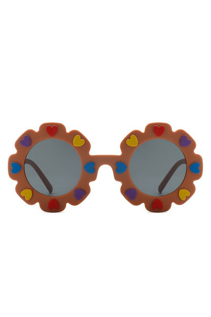 Children Junior Round Circle Heart Sunglasses