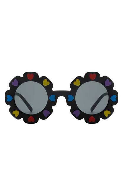 Children Junior Round Circle Heart Sunglasses