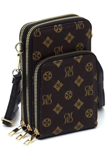 Monogrammed Crossbody Bag Cell Phone Purse