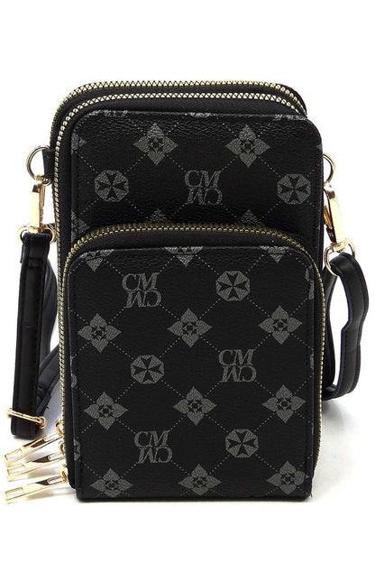 Monogrammed Crossbody Bag Cell Phone Purse