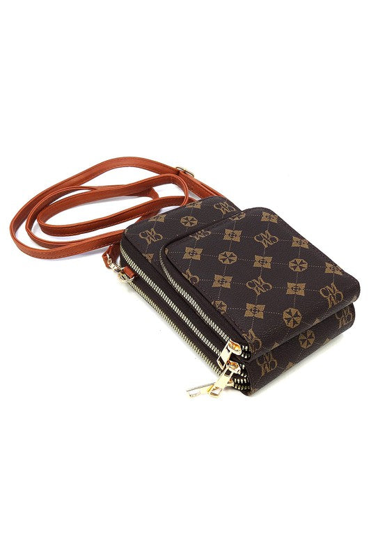 Monogrammed Crossbody Bag Cell Phone Purse