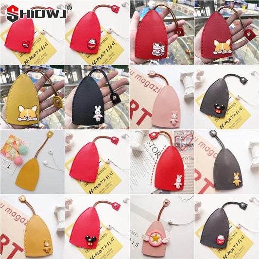 1Pcs Cute Cartoon Unisex Pull Type Key Bag PU Leather Key Wallets Housekeepers Car Key Holder Case New Leather Keychain Pouch - MyStoreLiving