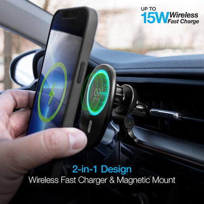 Naztech MagLock 15W Wireless Charging Vent Mount