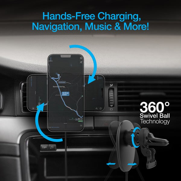 Naztech MagLock 15W Wireless Charging Vent Mount