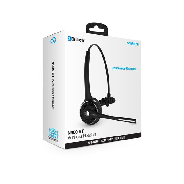 Naztech N980 BT Over-the-Head Headset w Base