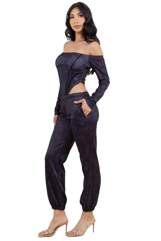 Women Fashion Two Piece Pants Set