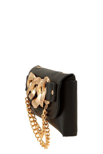 Chain Accent Crossbody Bag