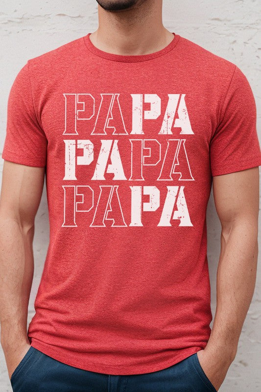 Father's Day Gifts Papa Stack Graphic Tee