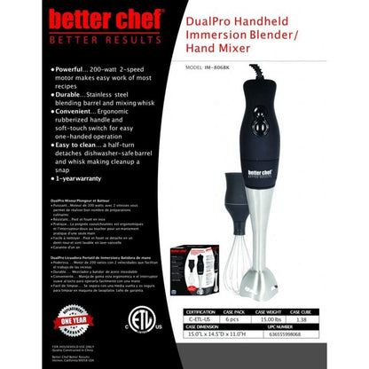 Better Chef 200W DualPro Blender Hand-Mixer