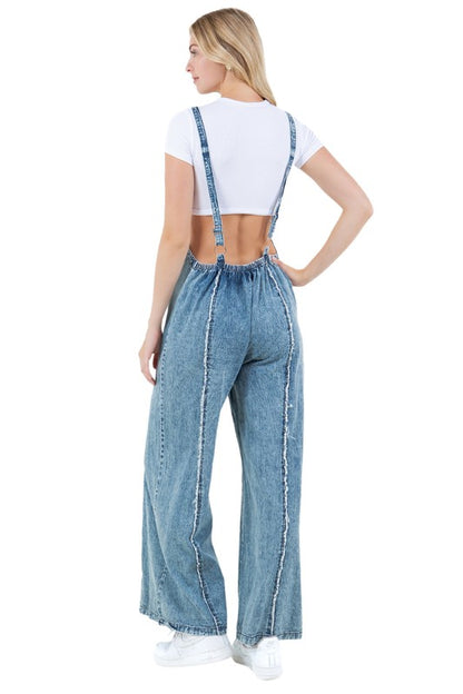 Women Fashion Denim Jumpsuit