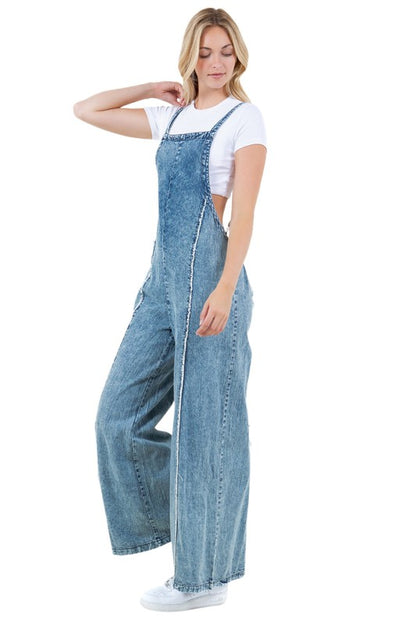 Women Fashion Denim Jumpsuit