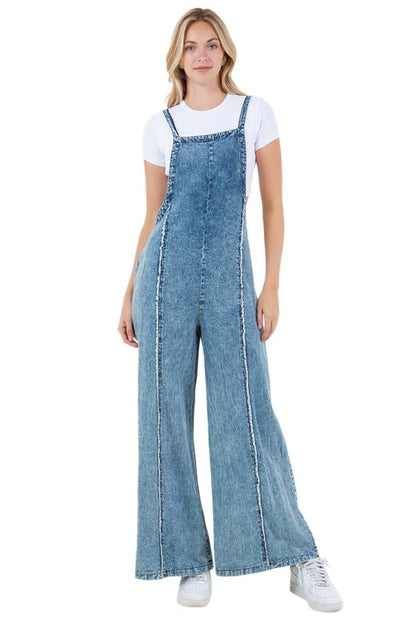 Women Fashion Denim Jumpsuit