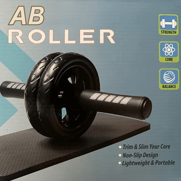 Ab Roller Wheel w Kneeling Pad for Core Strength