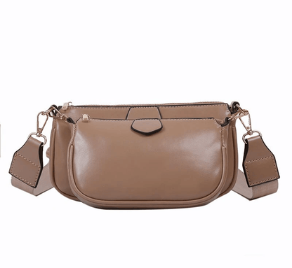 3 Pieces Female Bags Solid Color Multipurpose Crossbody Bag Shoulder Bag for Women - MyStoreLiving